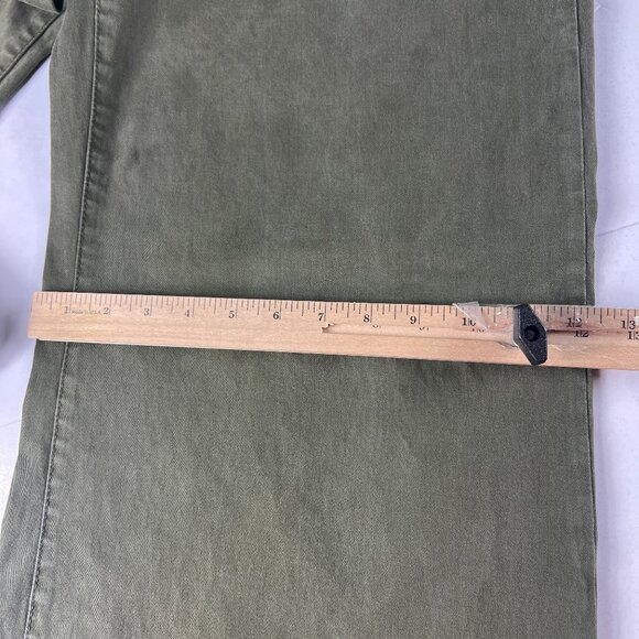 Frame Pants Women's 33x30* Le Tomboy Wide Leg Dark Green Stretch Trousers Tag 31 - Picture 13 of 16